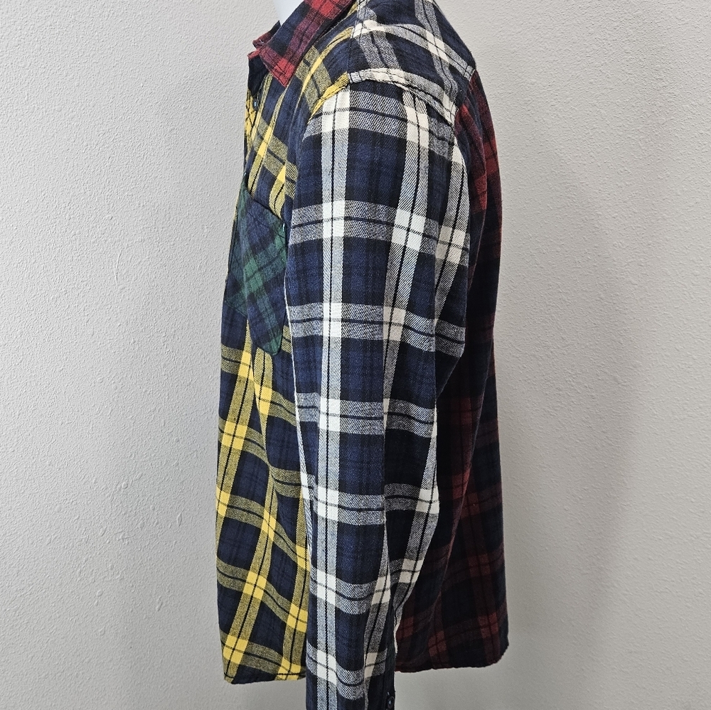 Drl Essentials Multi Colored Plaid Button Longsle… - image 3